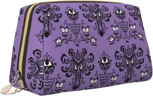 Haunted the Mansion Cute Small Makeup Bag Leather Women Travel Toiletry Pouch Cosmetic Bags Portable Multifunctional Storage for Girl Friend Wife Birthday Gifts