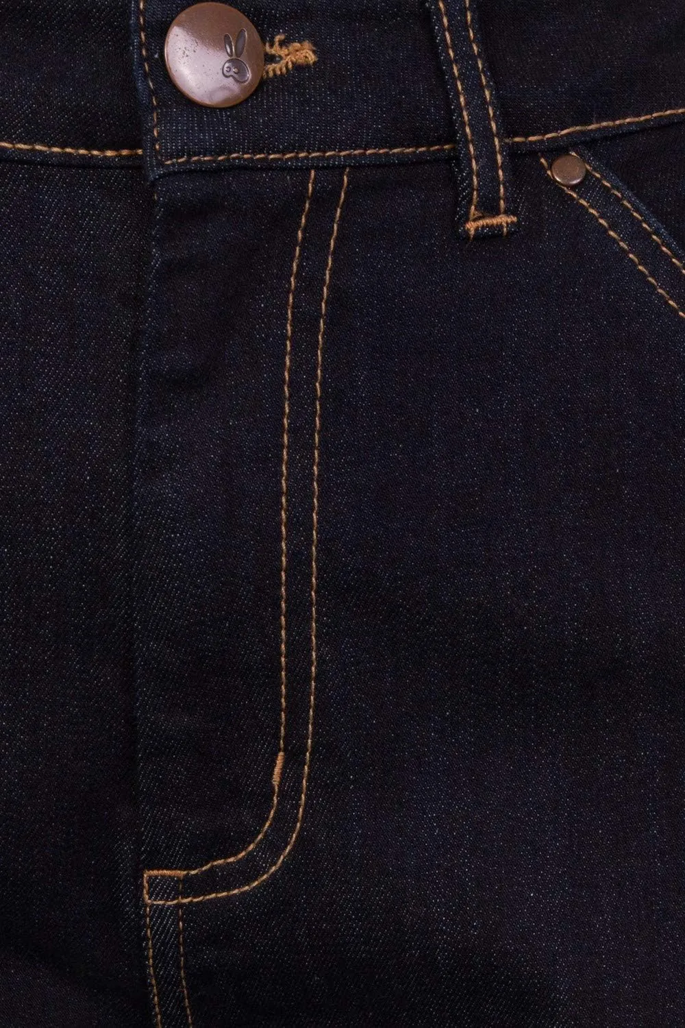 Hell Bunny Carpenter Denim Jeans 40s 50s Vintage Retro Rockabilly Trousers Pants