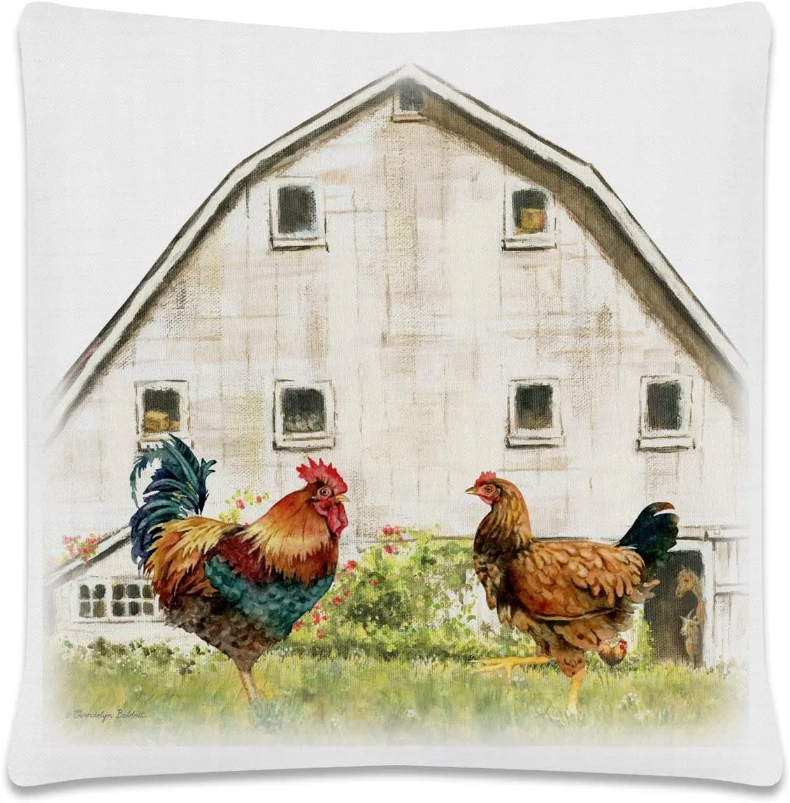 Heritage Lace Country Life, 18" x 18", White