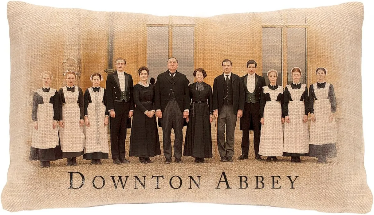 Heritage Lace Downton Abbey Downton Cast Pillow Cover, 12 by 20-Inch, Natural