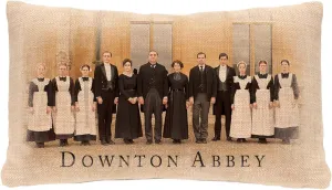 Heritage Lace Downton Abbey Downton Cast Pillow Cover, 12 by 20-Inch, Natural