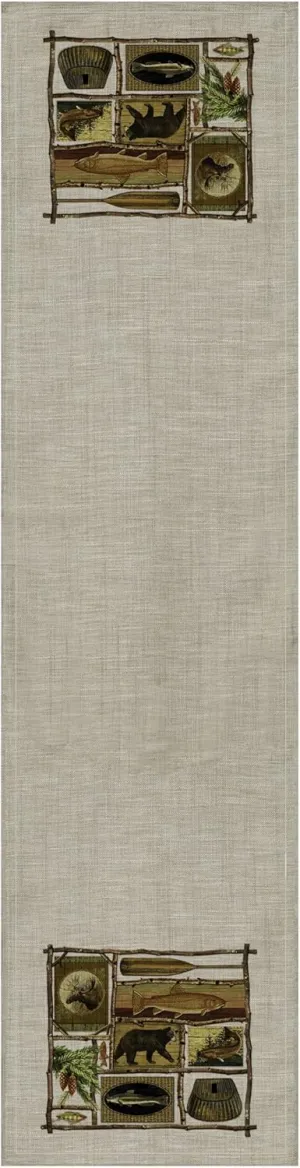 Heritage Lace Lodge Hollow 16" X 54" Natural Runner