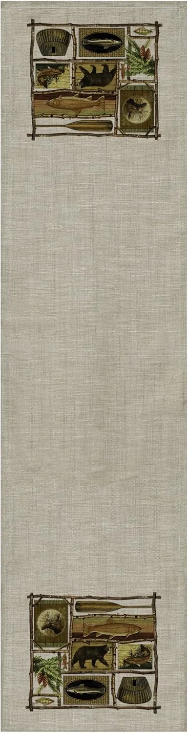 Heritage Lace Lodge Hollow 16" X 54" Natural Runner