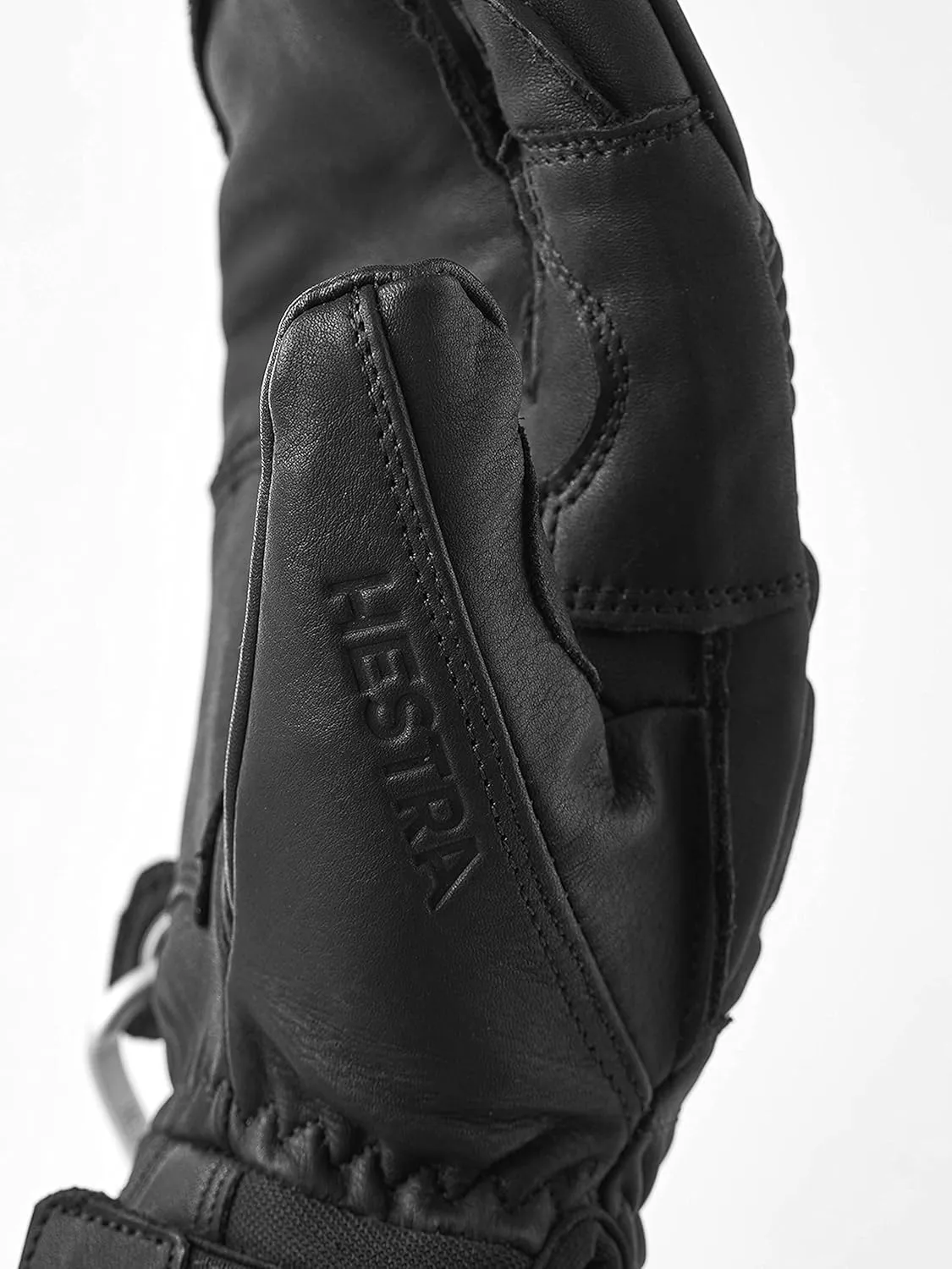 Hestra Mens Mens Ski Gloves: Fall Line Winter Cold Weather Leather 3-Finger Mittens