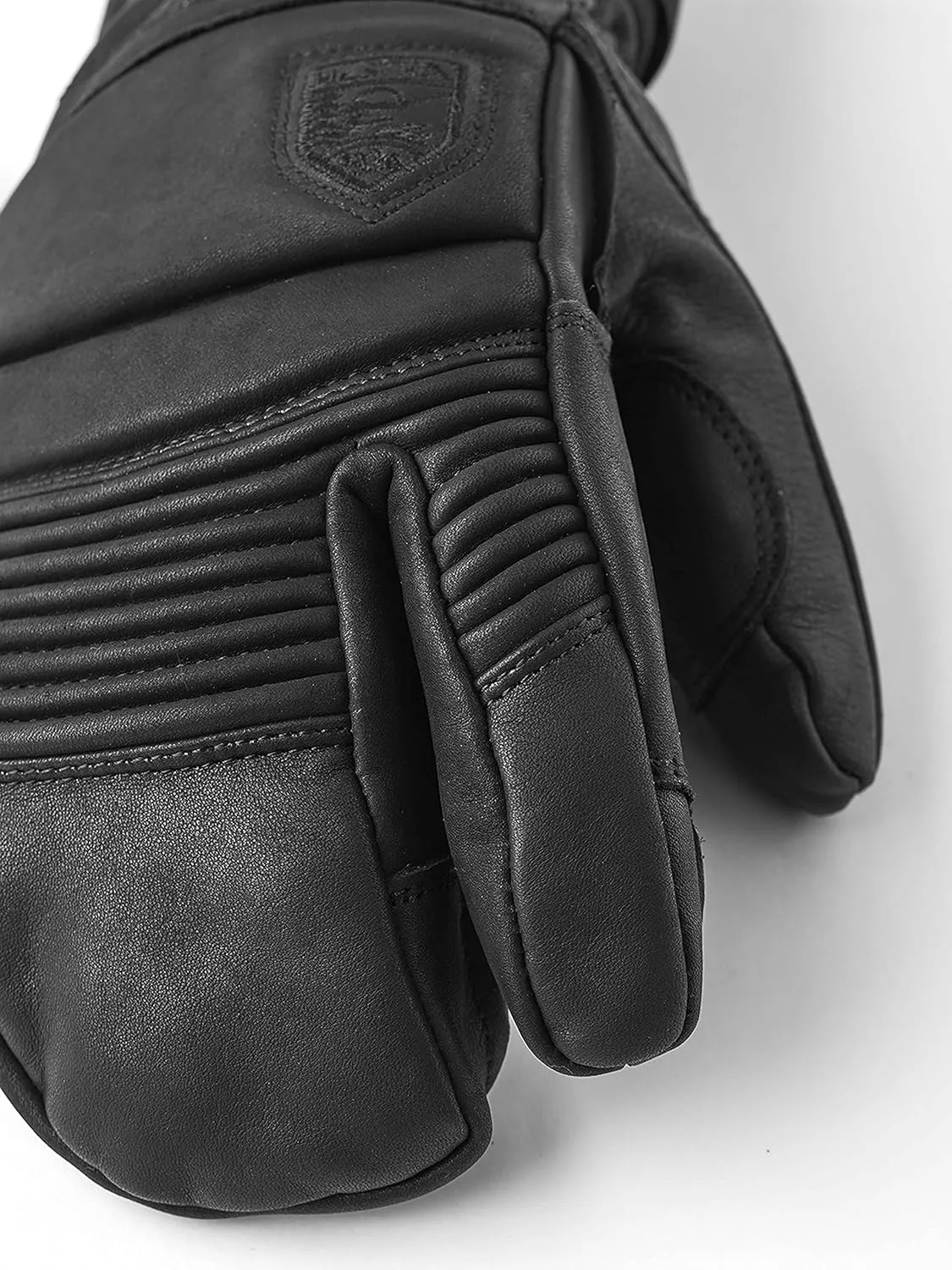 Hestra Mens Mens Ski Gloves: Fall Line Winter Cold Weather Leather 3-Finger Mittens