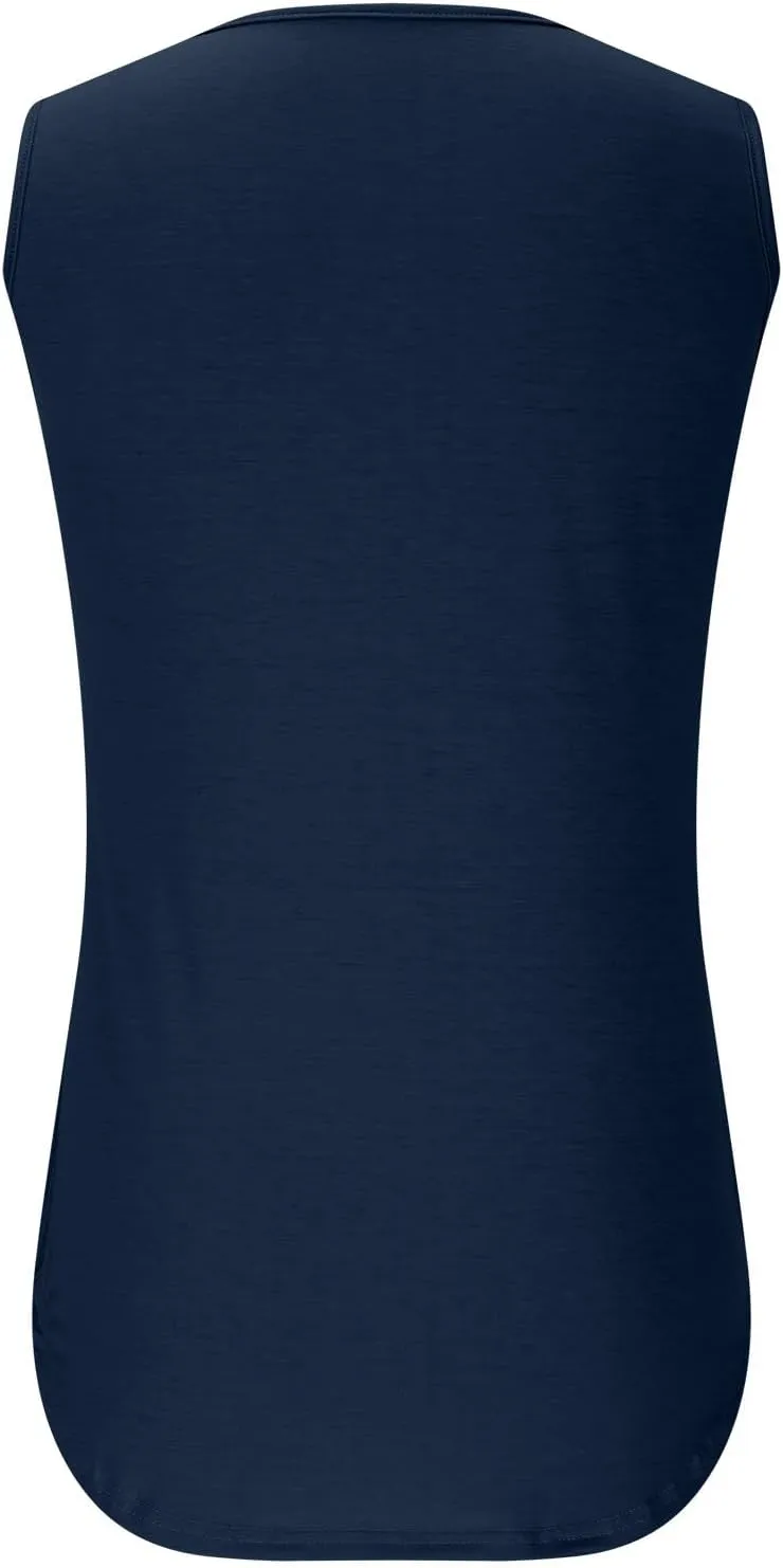 HGps8w Lace Patchwork Tank Tops for Women Dressy Pleated Summer T-Shirt 2025 Casual Sleeveless Crewneck Cute Going Out Tees
