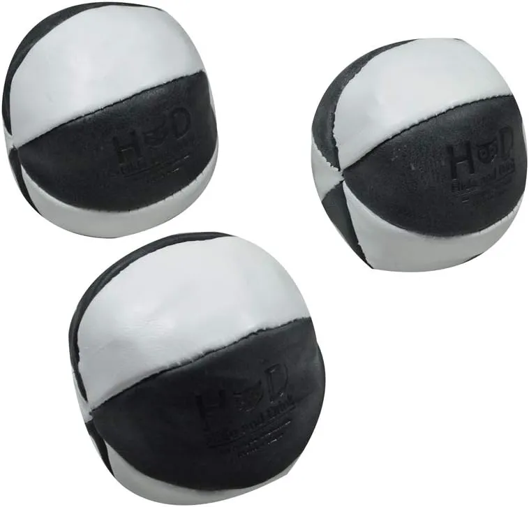 Hide & Drink, Set of 3 Juggling Balls, Equipment, Professional Style with Great Feel, Panel Design, Full Grain Leather, Handmade
