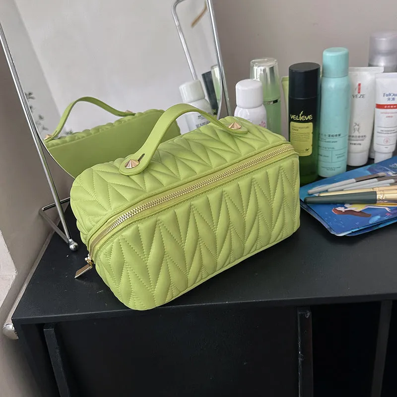 High-grade Elastic Soft Surface Pillow Zipper Cosmetic Bags