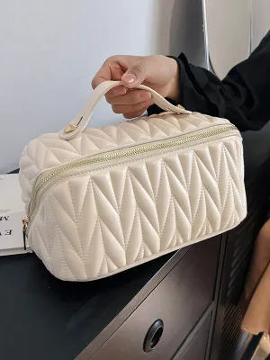 High-grade Elastic Soft Surface Pillow Zipper Cosmetic Bags