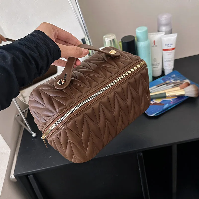 High-grade Elastic Soft Surface Pillow Zipper Cosmetic Bags