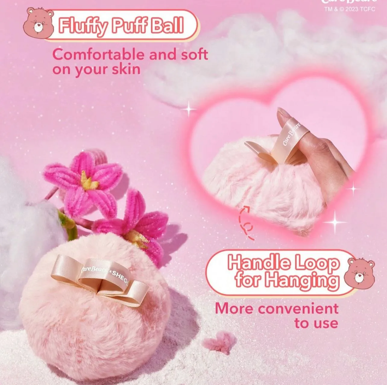 Highlighter Peach Shaped Plush Puff