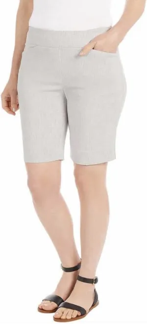 Hilary Radley Womens Midweight Mid Rise Pull On Bermuda Short
