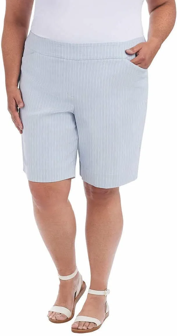 Hilary Radley Womens Midweight Mid Rise Pull On Bermuda Short