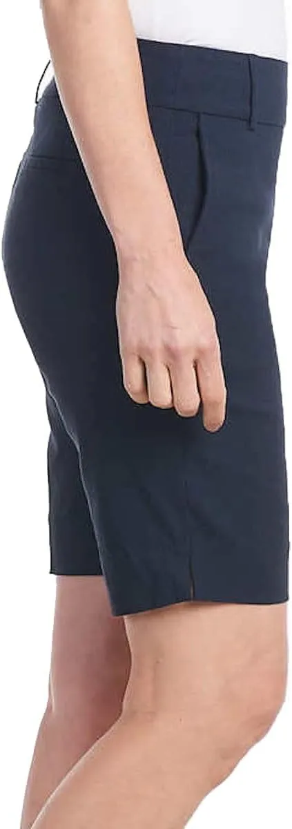 Hilary Radley Women's Pull On Mid Rise Stretch Comfort Bermuda Shorts