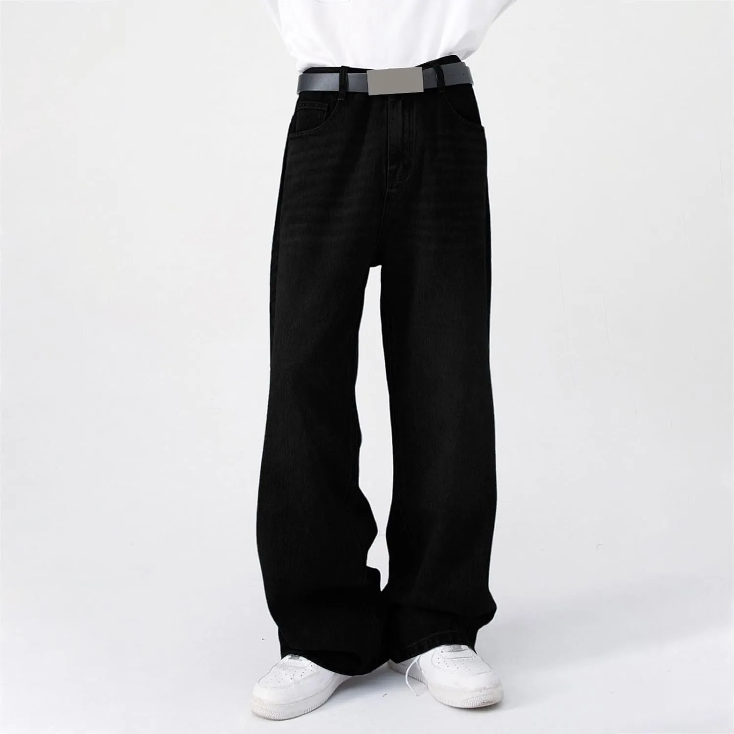 Hip Hop Baggy Jeans for Men Casual Wide Leg Y2k Skateboard Vintage Denim Pants Streetwear