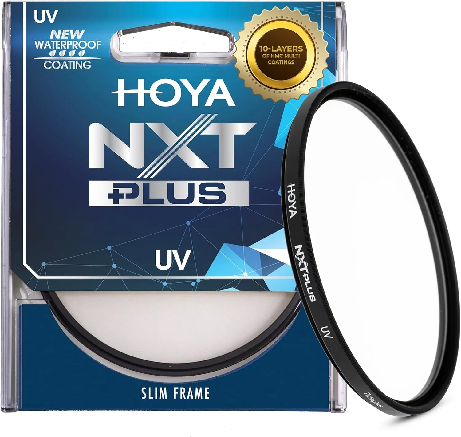 Hoya NXT Plus 72mm UV Filter — Schott B270 Clear Glass with 10-Layer HMC Multi-Coating for 98% Light Transmission, Waterproof Top-Coat, Aluminum Frame - Camera Lens Filter for Sharp, Clear Images
