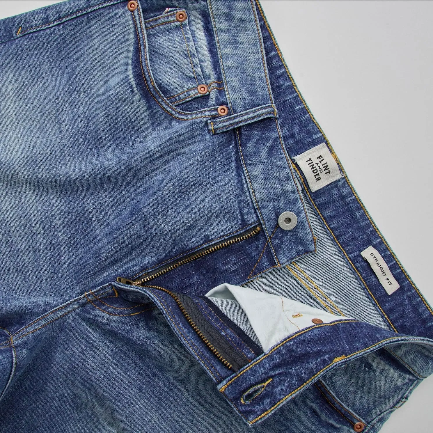 Huckberry Stretch Selvedge Denim Jeans for Men - 11.7 oz Mens Jeans with 1% Stretch, Copper Rivets- Year-Round Men Jeans