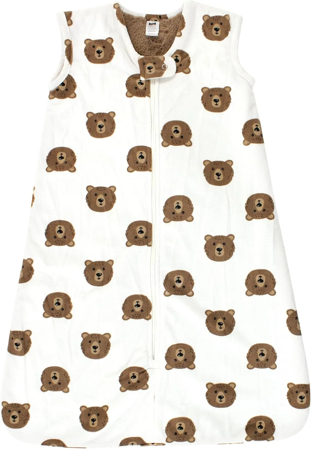 Hudson Baby Unisex Baby Plush Faux Fur Sleeping Bag, Wearable Blanket, Brown Bear, 0-6 Months