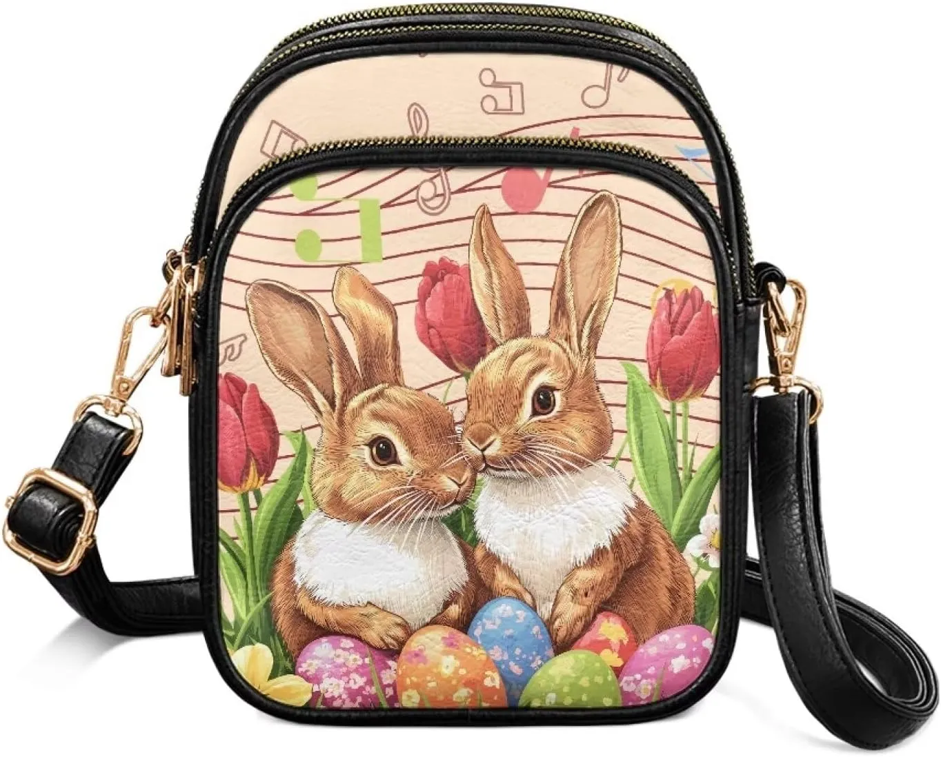 HUGS IDEA Small Women's Crossbody Bag Cell Phone Purse with Adjustable Shoulder Strap for Work Travel
