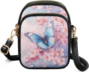 HUGS IDEA Small Women's Crossbody Bag Cell Phone Purse with Adjustable Shoulder Strap for Work Travel