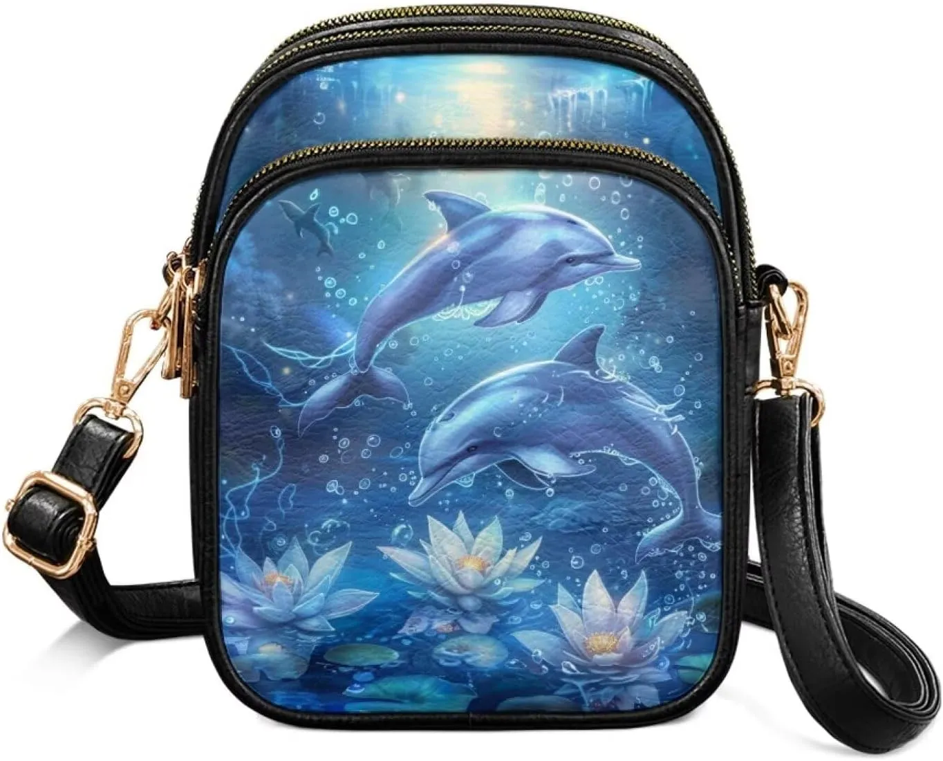 HUGS IDEA Small Women's Crossbody Bag Cell Phone Purse with Adjustable Shoulder Strap for Work Travel