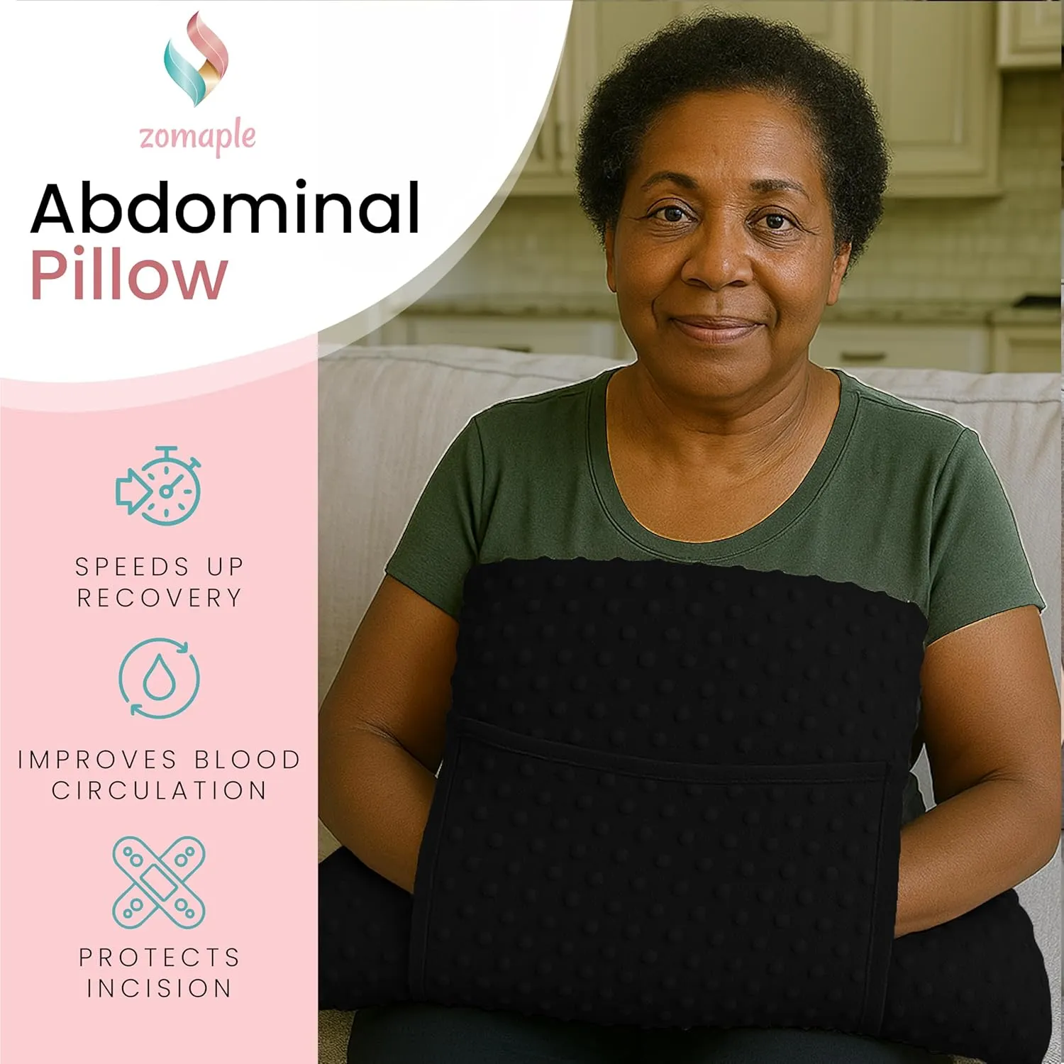 Hysterectomy Pillow for Abdominal Surgery - Post Hysterectomy Recovery Must Haves - Tummy Pillow, After Abdominal Recovery Products for Women