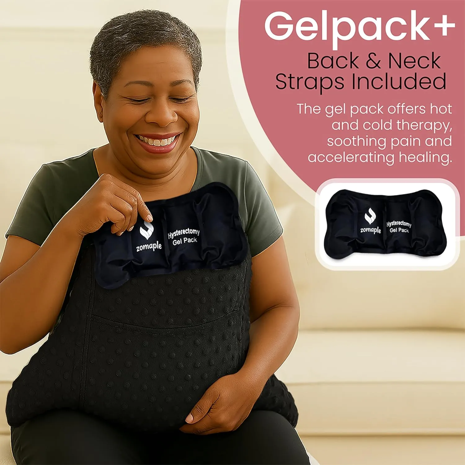 Hysterectomy Pillow for Abdominal Surgery - Post Hysterectomy Recovery Must Haves - Tummy Pillow, After Abdominal Recovery Products for Women