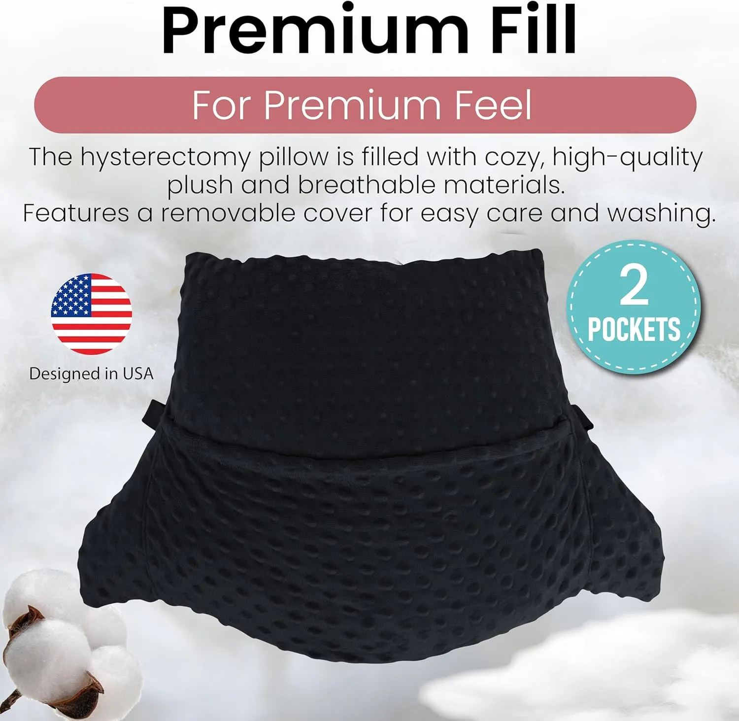 Hysterectomy Pillow for Abdominal Surgery - Post Hysterectomy Recovery Must Haves - Tummy Pillow, After Abdominal Recovery Products for Women