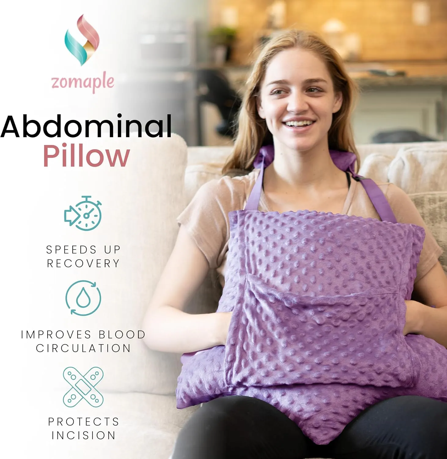 Hysterectomy Pillow for Abdominal Surgery - Post Hysterectomy Recovery Must Haves - Tummy Pillow, After Abdominal Recovery Products for Women