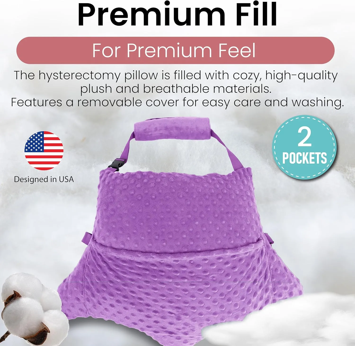 Hysterectomy Pillow for Abdominal Surgery - Post Hysterectomy Recovery Must Haves - Tummy Pillow, After Abdominal Recovery Products for Women