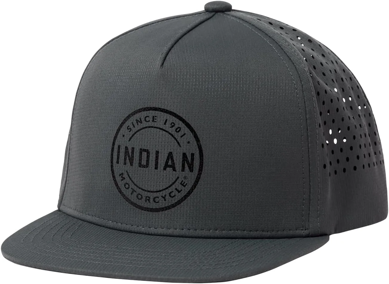 Indian Motorcycle Block Print Ripstop Cap, Gray - 2862793
