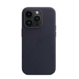 iPhone 14 Pro Max Leather Case (Not Magsafe) with Logo - Ink