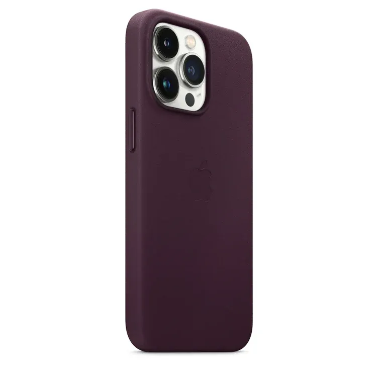 iPhone 15 Pro Leather Case (Not Magsafe) - Deep Purple