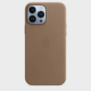 iPhone 15 Pro Leather Case (Not Magsafe) - Titanium