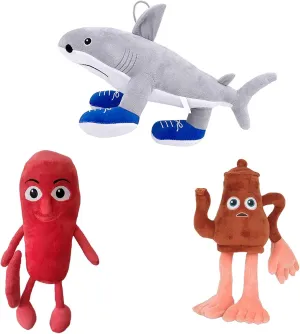 Italian Brainrot Stuffed Animals Tung Tung Tung Tung Sahur Tralalero Tralala Meme Collectible for Game Fans 3Pcs (B)