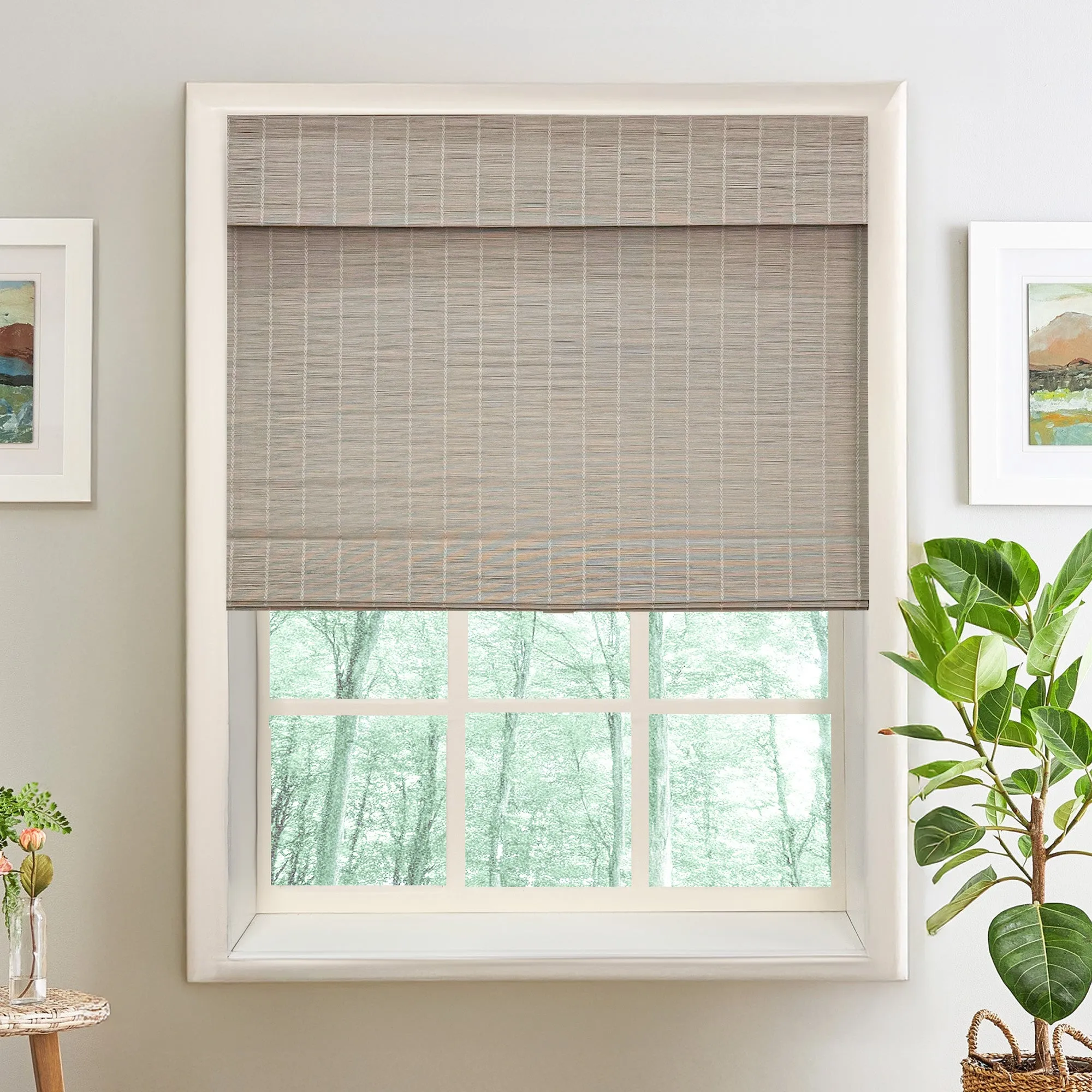 Ivy Woven Bamboo Blinds & Shades | Mist Gray