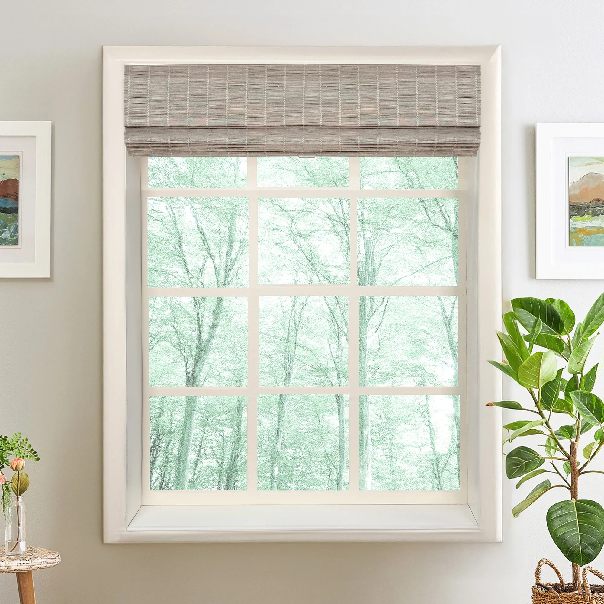 Ivy Woven Bamboo Blinds & Shades | Mist Gray