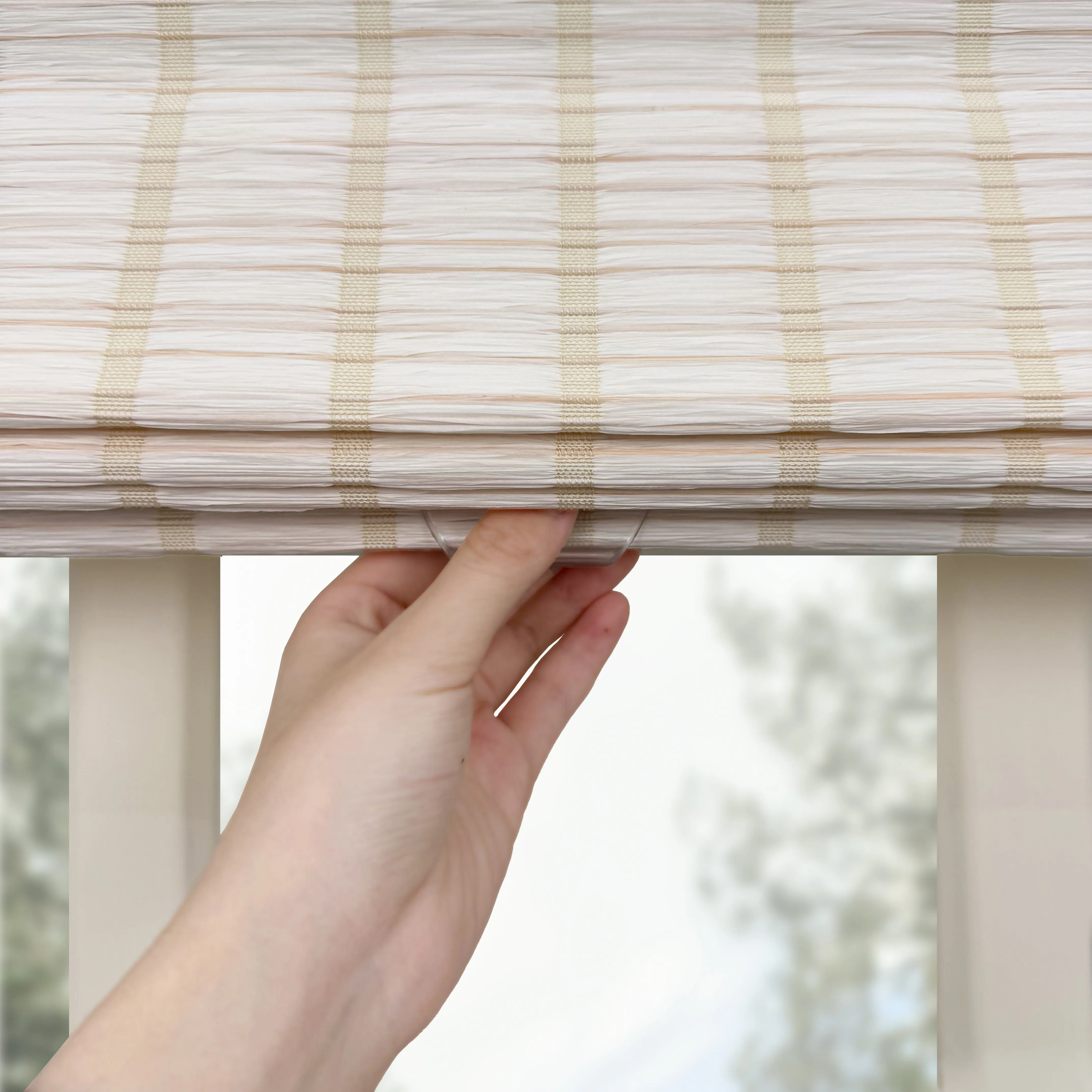 Ivy Woven Bamboo Blinds & Shades | Snow