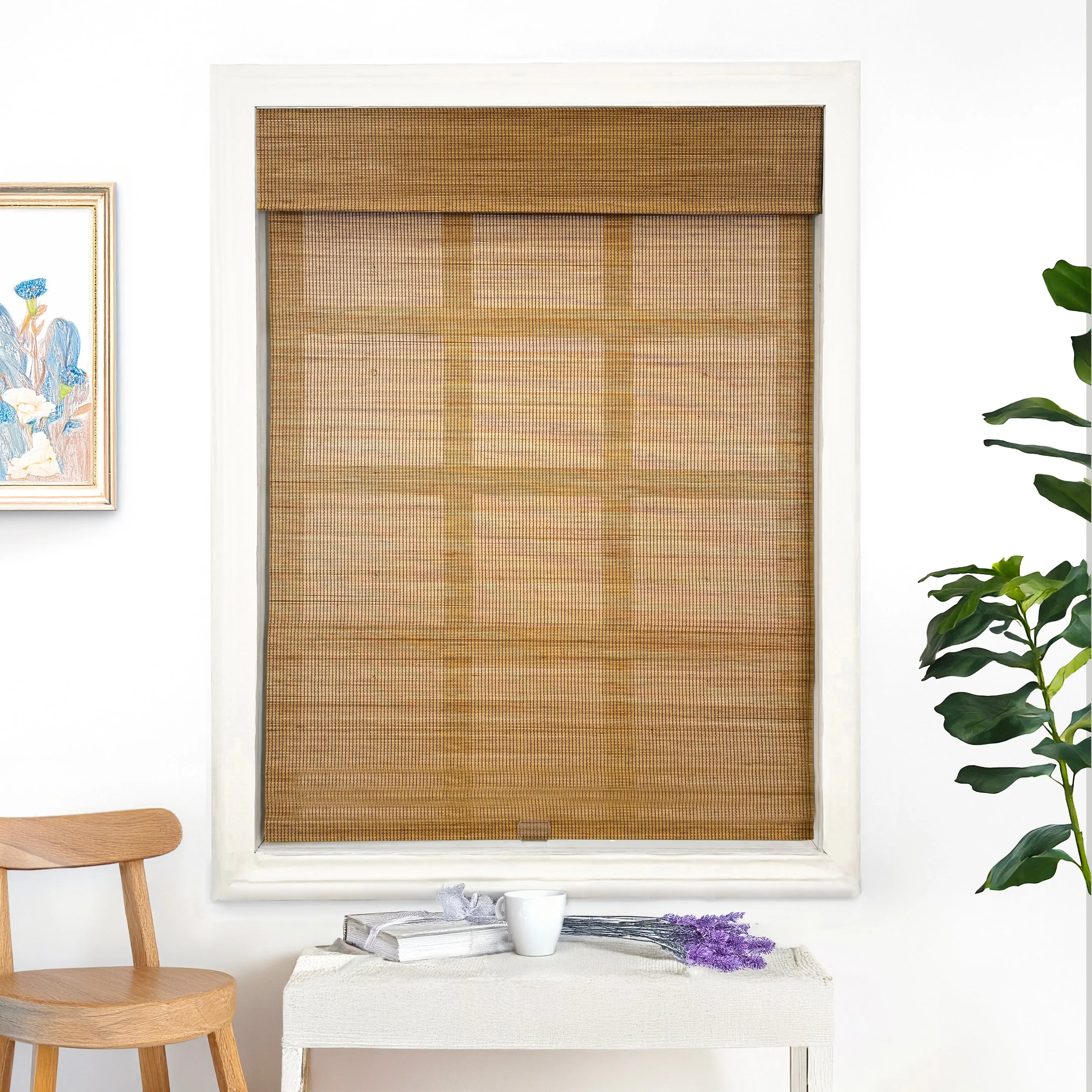 Ivy Woven Bamboo No-Drill Blinds & Shades | Amber