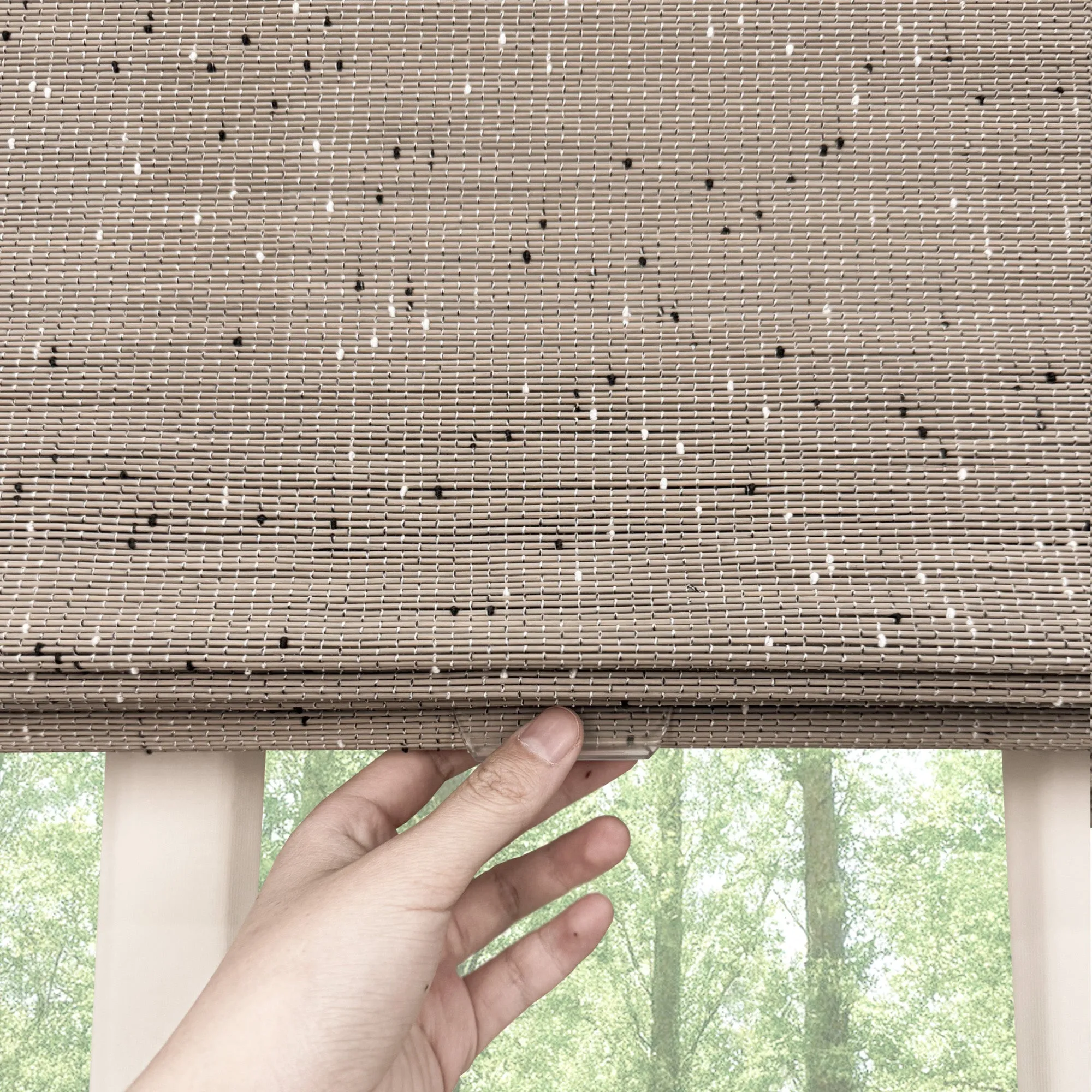 Ivy Woven Bamboo No-Drill Blinds & Shades | Backgammon
