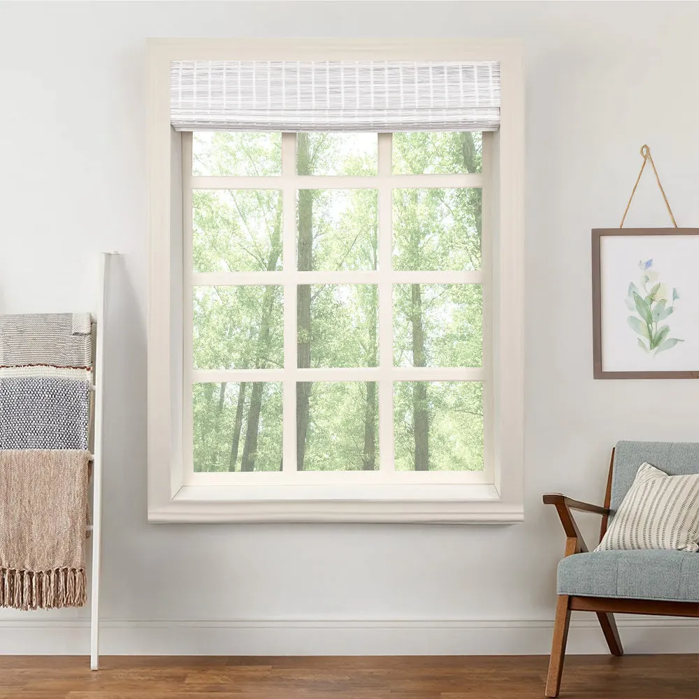 Ivy Woven Bamboo No-Drill Blinds & Shades | Off White