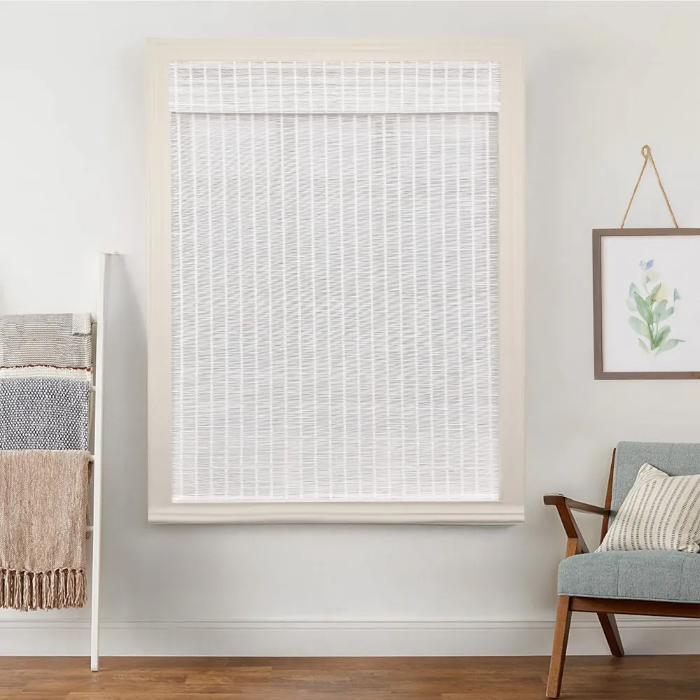Ivy Woven Bamboo No-Drill Blinds & Shades | Off White
