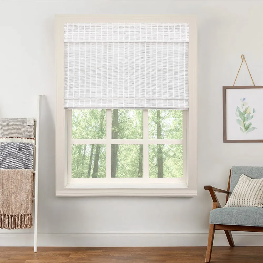 Ivy Woven Bamboo No-Drill Blinds & Shades | Off White