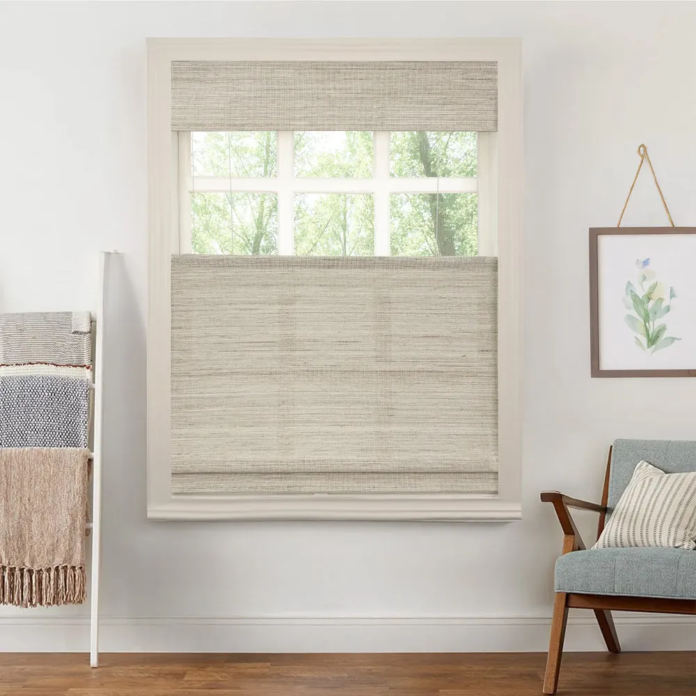 Ivy Woven Bamboo No-Drill Blinds & Shades Top Down Bottom Up | Olive Green