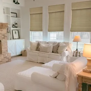 Ivy Woven Bamboo No-Drill Blinds & Shades Top Down Bottom Up | Tawny