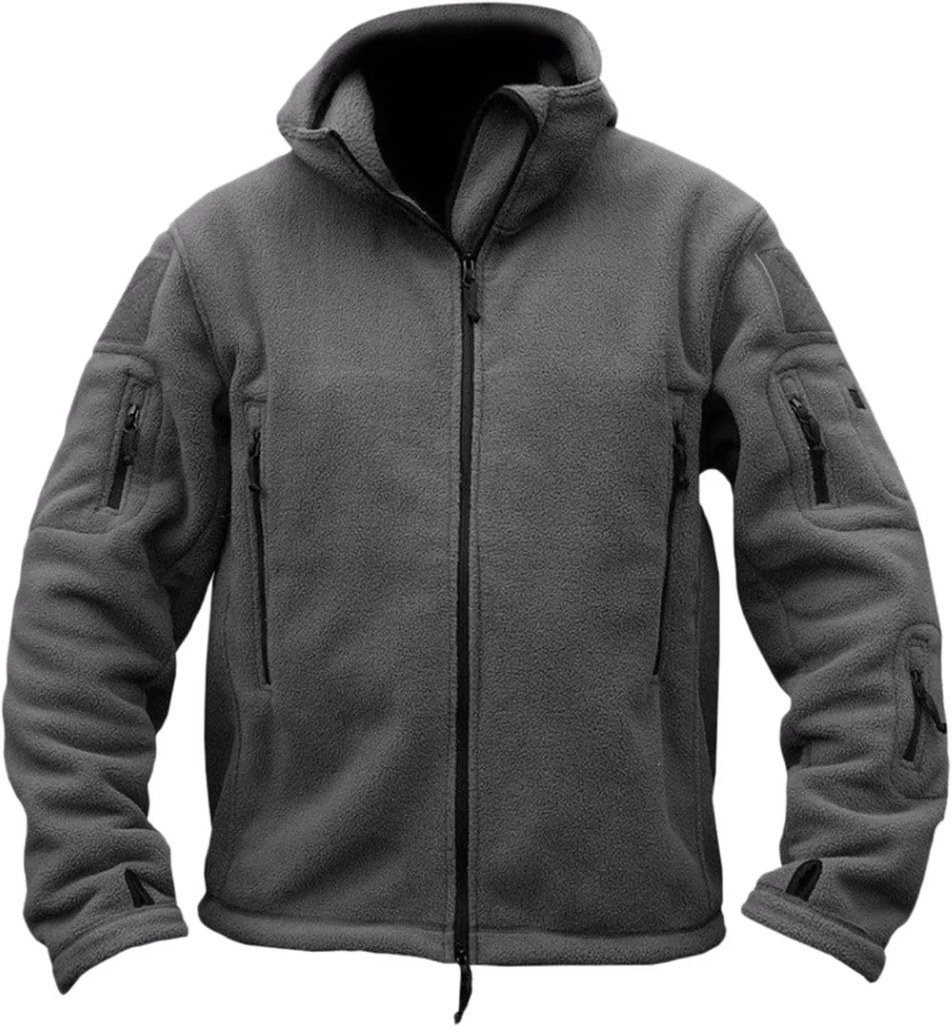 Jackets for Men Soft Polar Fleece Full Zip Military Tactical Sport Warm Hooded Outdoor Winter Adventure Jacket Coats