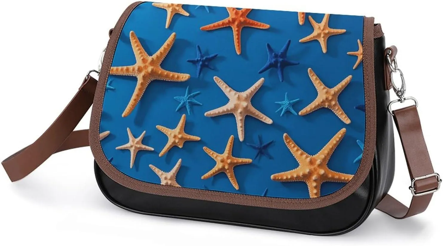 Japanese Sushi Shrimp Crossbody Bags for Women Travel Shoulder Bag Small Leather Cross Body Handbags