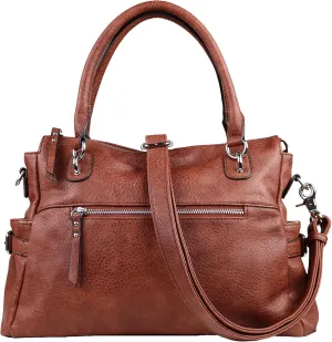 Jessica Satchel Concealed Carry - Womens Concealed Carry Purse - Crossbody Bag with Gun Holster