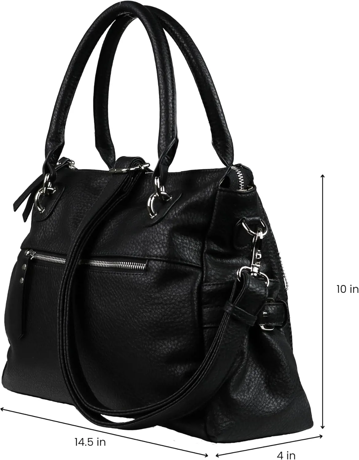 Jessica Satchel Concealed Carry - Womens Concealed Carry Purse - Crossbody Bag with Gun Holster