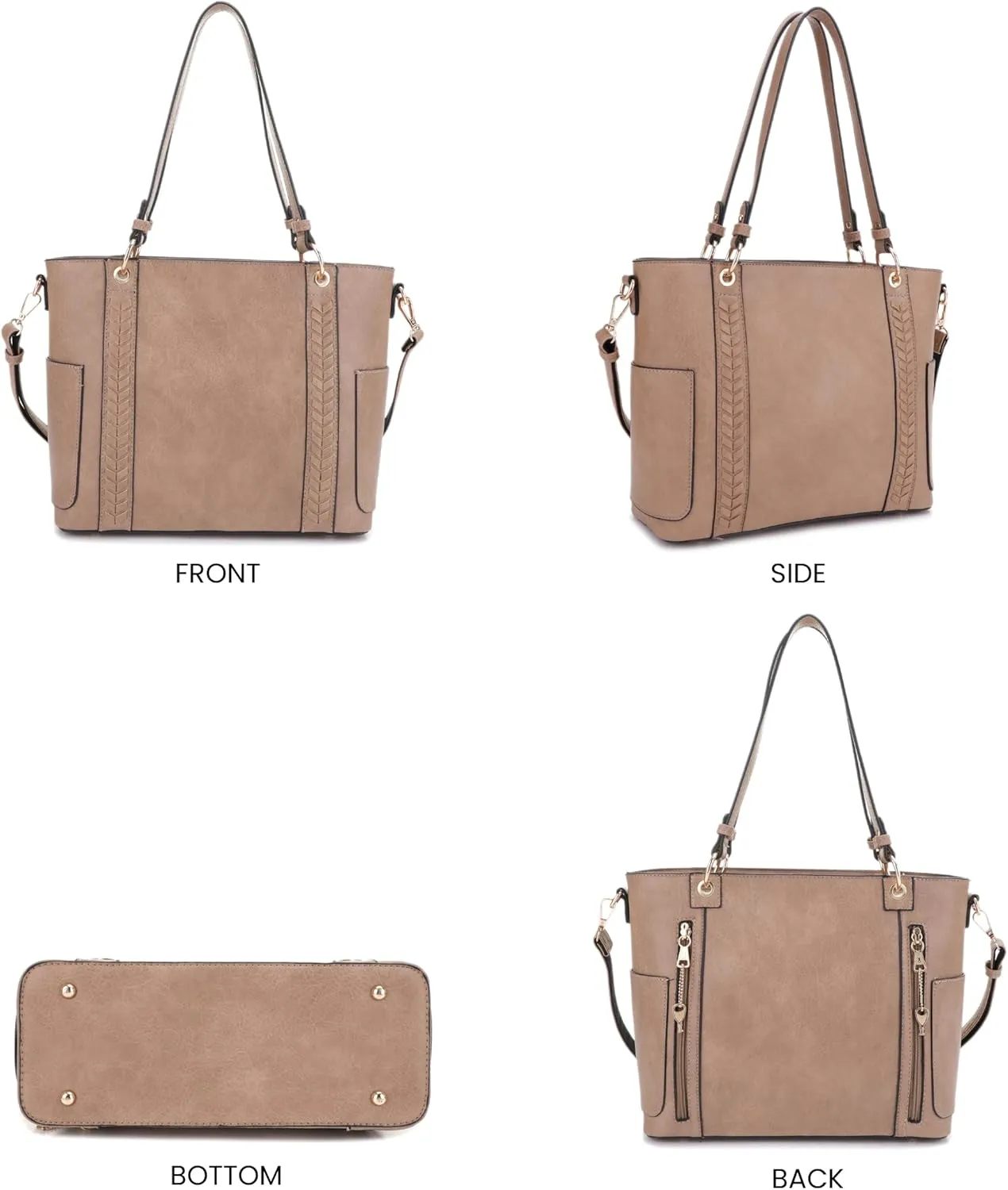JESSIE & JAMES | Austin Whipstitching Concealed Carry Tote Bag with Lock and Key, Top Handle CCW Purse